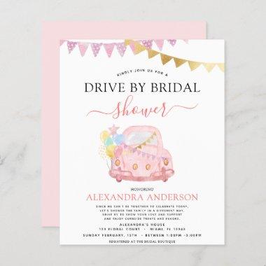 Budget Drive By Bridal Shower Blush Pink