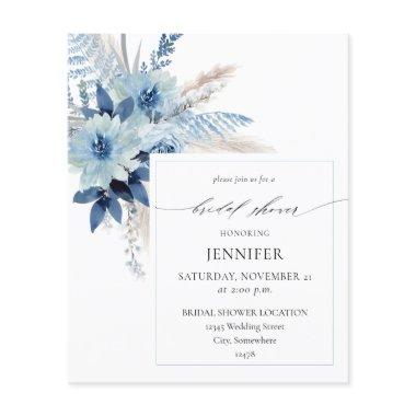 Budget Dusty Blue Boho Floral  2 Flyer