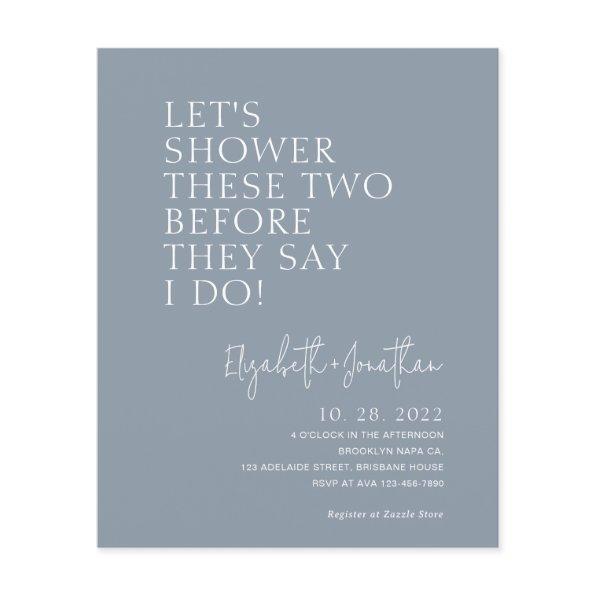 Budget Dusty Blue Couple Shower