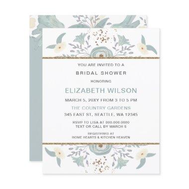Budget Dusty Blue Floral