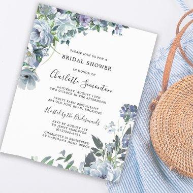 Budget Dusty Blue Floral