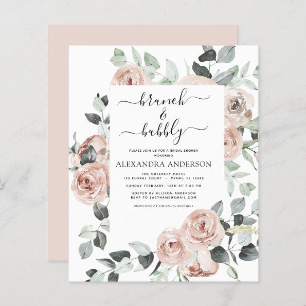 Budget Dusty Pink Brunch & Bubbly Bridal Shower