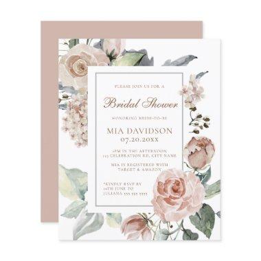Budget Elegant Floral Dusty Pink