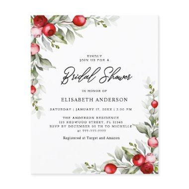 Budget Elegant Greenery Winter  Flyer