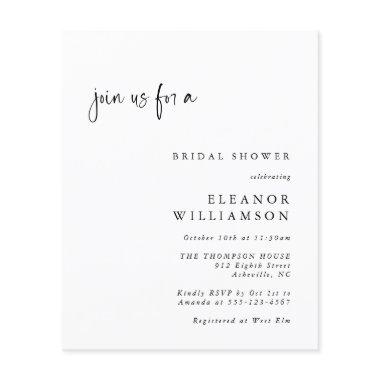 Budget Elegant Minimalist Photo Bridal Shower