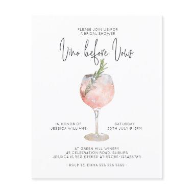 Budget Elegant Pink Vino Before Vows  Flyer