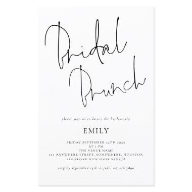 Budget Elegant Script Bridal Shower Brunch Invite