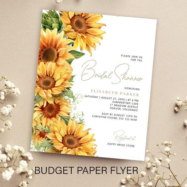 Budget elegant sunflower  flyer