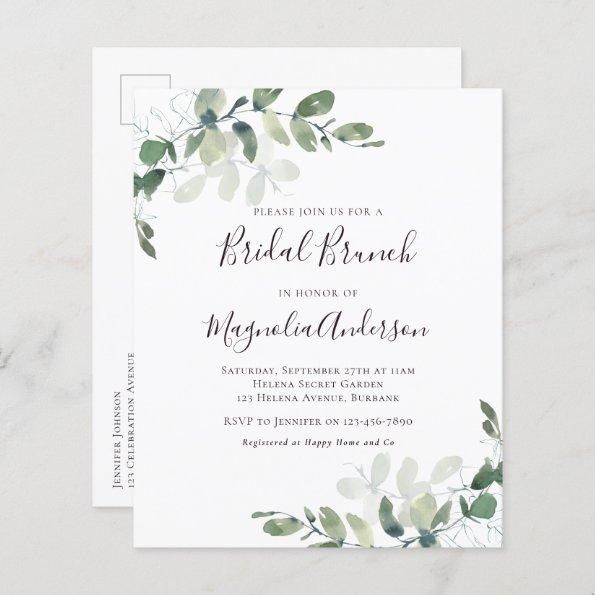 Budget Eucalyptus Bridal Brunch PostInvitations Invite