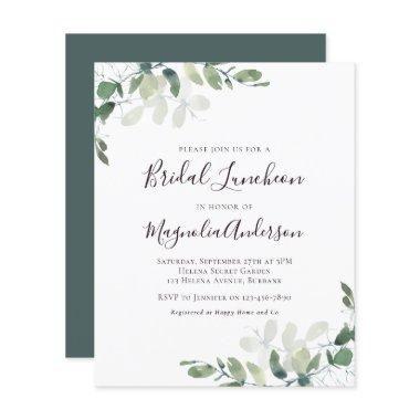 Budget Eucalyptus Bridal Luncheon Invitations