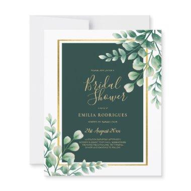 BUDGET Eucalyptus BRIDAL SHOWER Greenery Gold QR C