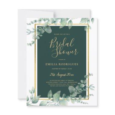 BUDGET Eucalyptus BRIDAL SHOWER Greenery Gold QR C