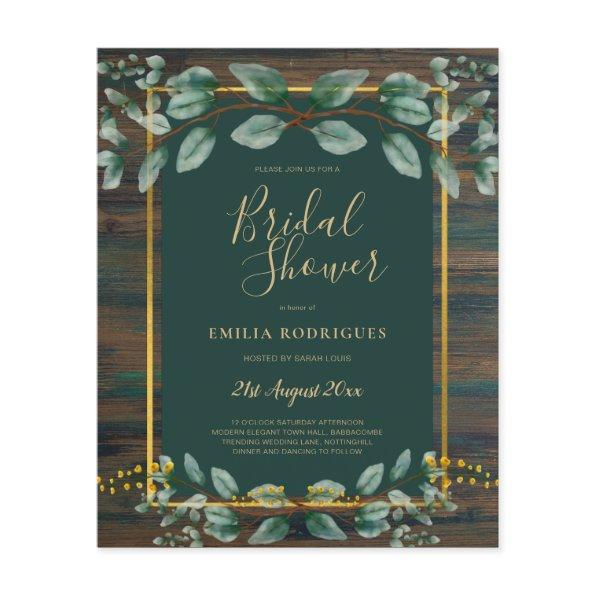 BUDGET Eucalyptus  Greenery Gold QR Flyer