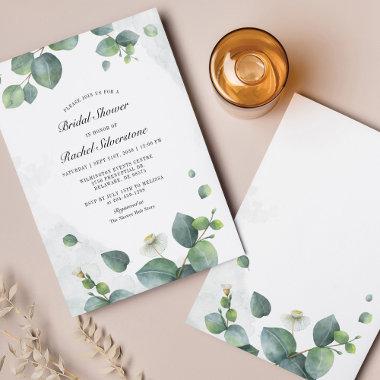 Budget Eucalyptus Bridal Shower Invitations Flyer
