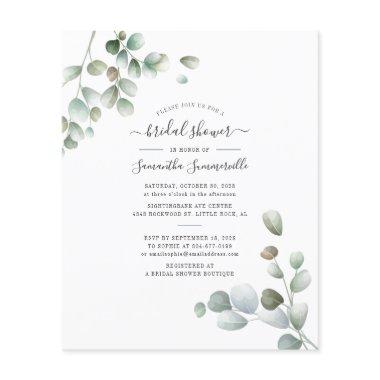 Budget Eucalyptus Greenery Bridal Shower Invite