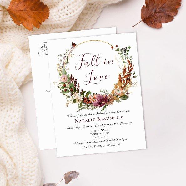 Budget Fall in Love Floral  Invitation Post