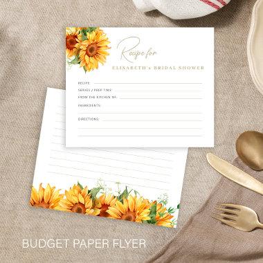 Budget floral elegant bridal shower recipe Invitations flyer