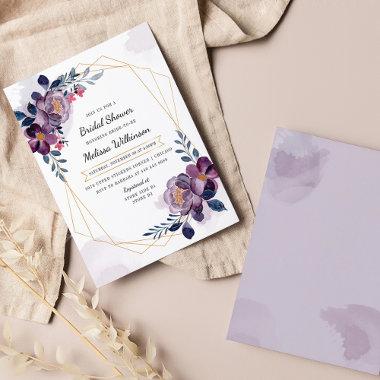 Budget Floral Purple Blush Botanical Bridal Shower