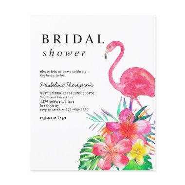 BUDGET Floral Tropical Flamingo