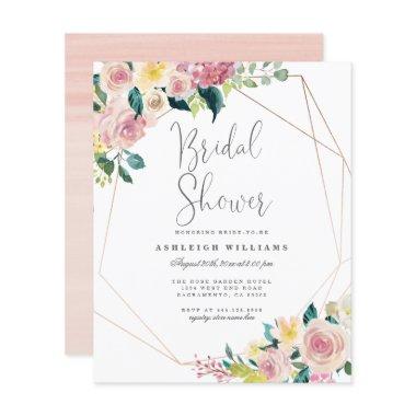 Budget Flowers Greenery Geometric Bridal Shower