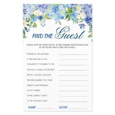 Budget FLYER PAPER Blue Hydrangea Floral Game