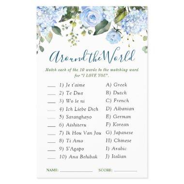 Budget FLYER PAPER Blue Hydrangea Greenery Game