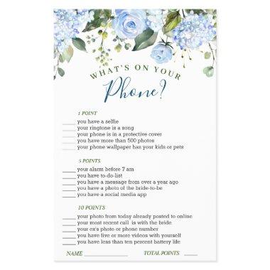 Budget FLYER PAPER Blue Hydrangea Greenery Game