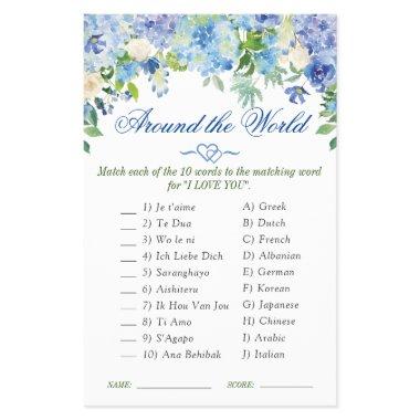 Budget FLYER PAPER Blue Hydrangea Watercolor Game