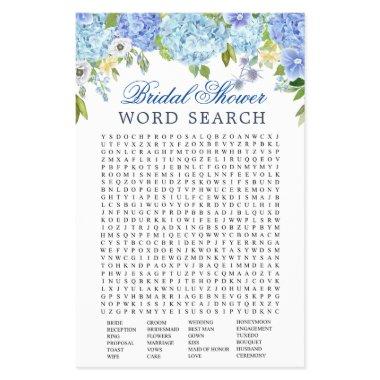 Budget FLYER PAPER Blue Hydrangea Word Search Game