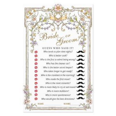 Budget FLYER PAPER Ornate Bohemian Bridal Game