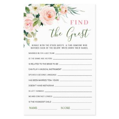 Budget FLYER PAPER Pink Find the Guest Bridal Game
