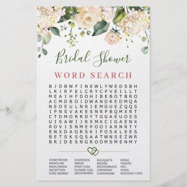 Budget FLYER PAPER Pink Flowers Word Search Game