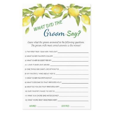 Budget FLYER PAPER Sweet Lemons & Greenery Game