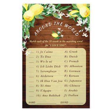 Budget FLYER PAPER Wood Lemons Blossom Bridal Game