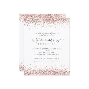 Budget Future Mrs Rose Gold Glitter Bridal Shower