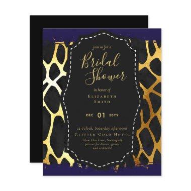Budget Glam Gold Navy  Invite Animal