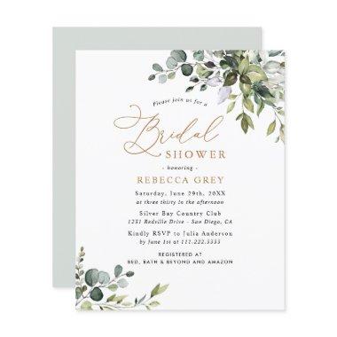 Budget Gold Text Greenery
