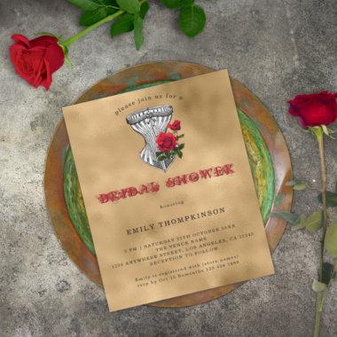 BUDGET Goth Steampunk Corset Bridal Shower Invite