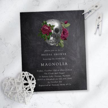 Budget Gothic Floral Bridal Shower Invitations
