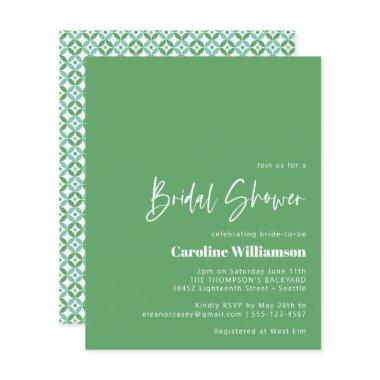 Budget Green Blue Mid Mod Geometric