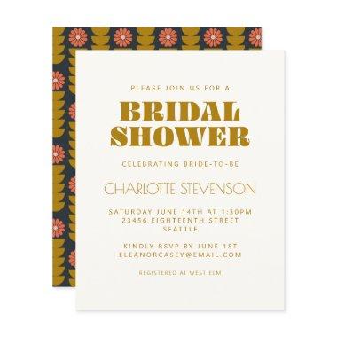 Budget Groovy 70s Botanical Gold Bridal Shower