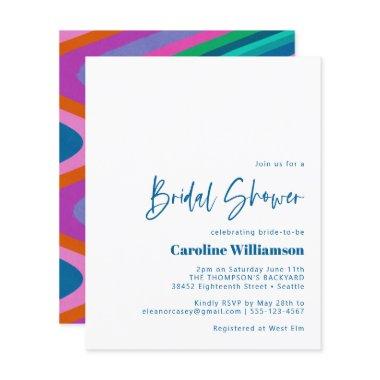 Budget Groovy Colorful Unique Retro Bridal Shower