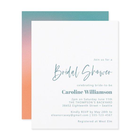Budget Groovy Gradient Teal Pink