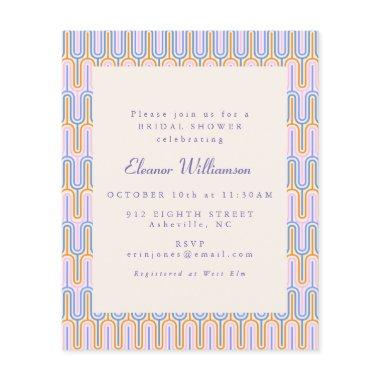 Budget Groovy Periwinkle  Invite