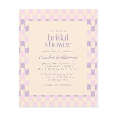 Budget Groovy Pink Purple Retro Bridal Shower