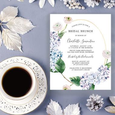 Budget Hydrangea Rose Bridal Brunch Invitations