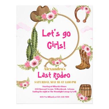 Budget Last Rodeo Cowgirl Bridal Shower Flyer