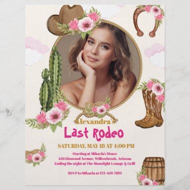 Budget Last Rodeo Cowgirl Bridal Shower Photo Flyer