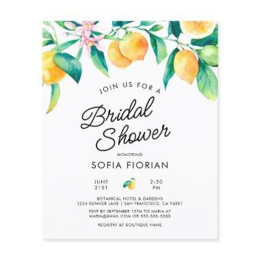 Budget Lemon Bridal Shower Invitations