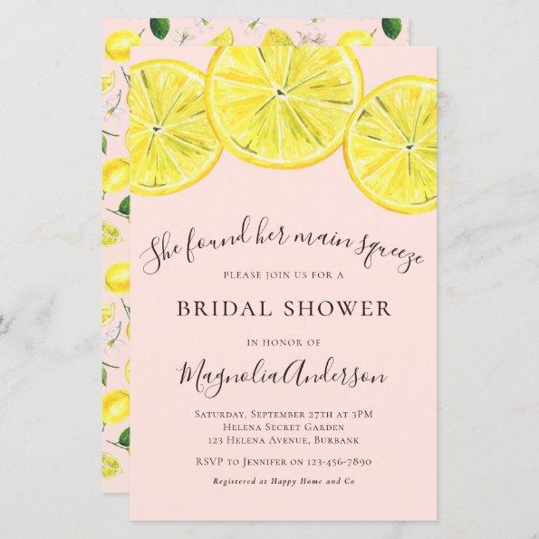 Budget Lemon Citrus Bridal Shower Invitations
